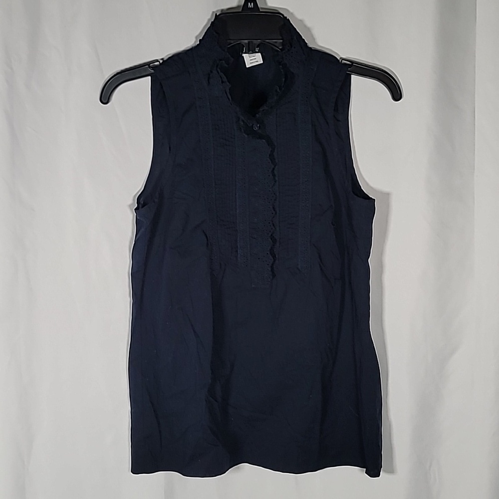 J.Crew Ruffle Trim Crepe Tank Top